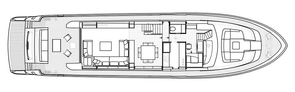 Sanlorenzo SL 86 Главная Палуба (Версия A)