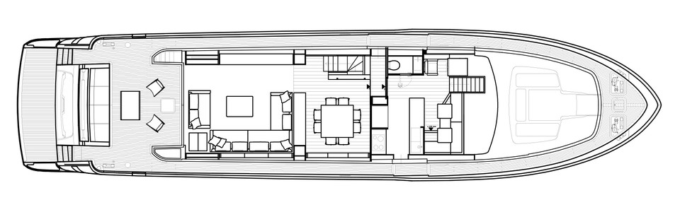 Sanlorenzo SL 86 Главная Палуба (Версия USA)