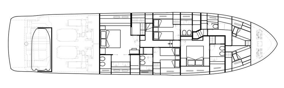 Sanlorenzo SL 86 Unterdeck (Ausführung A)
