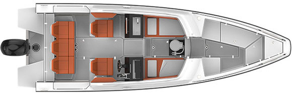 Axopar 24 T-Top Cubierta Inferior