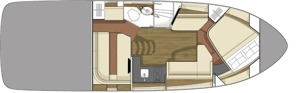 Sea Ray Sundancer 350 Coupe Ponte Inferiore (Opzionale)