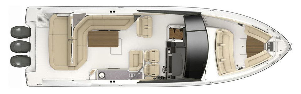 Sea Ray SLX 400 OB Главная Палуба