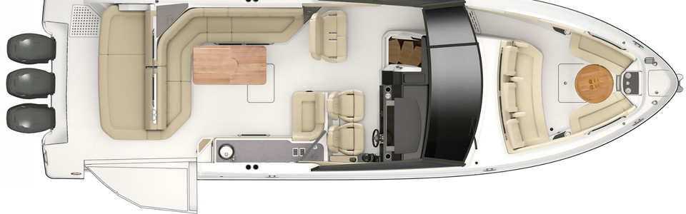 Sea Ray SLX 400 OB Главная Палуба 2