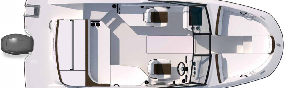 Sea Ray SPX 210 OB Вид Сверху