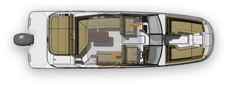 Sea Ray 270 SUNDECK OB Вид Сверху