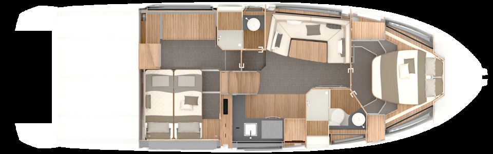 Azimut Atlantis 43 Cubierta Inferior (Opcional)