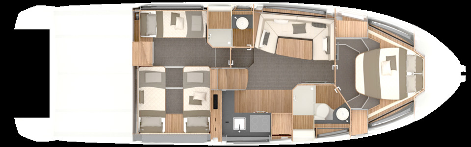 Azimut Atlantis 43 Cubierta Inferior