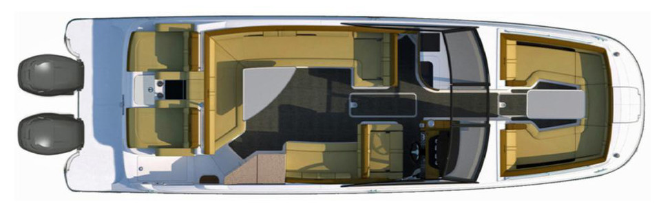 Sea Ray 290 SUNDECK OB Außenplan