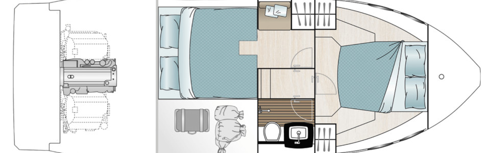 Sealine C330 Cubierta Inferior (Opcional)