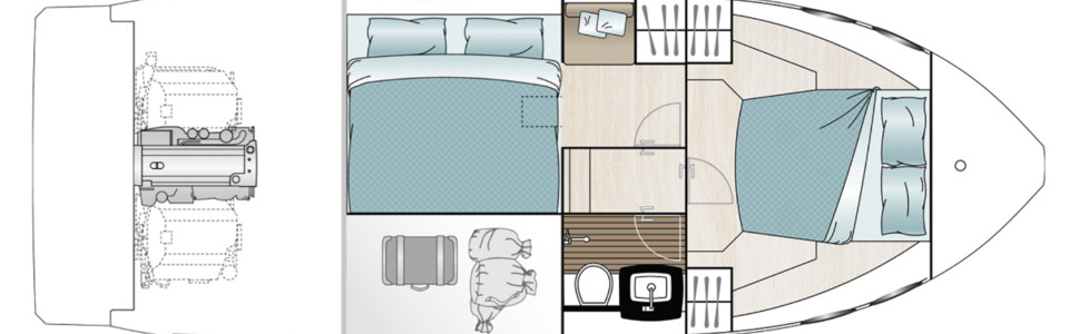 Sealine C330 Cubierta Inferior