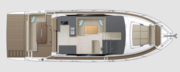 Sealine C430 Главная Палуба