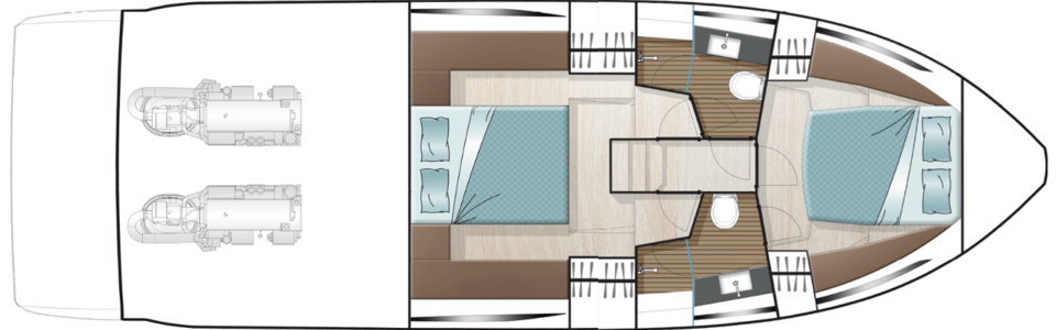 Sealine C430 Нижняя Палуба (Опционально)