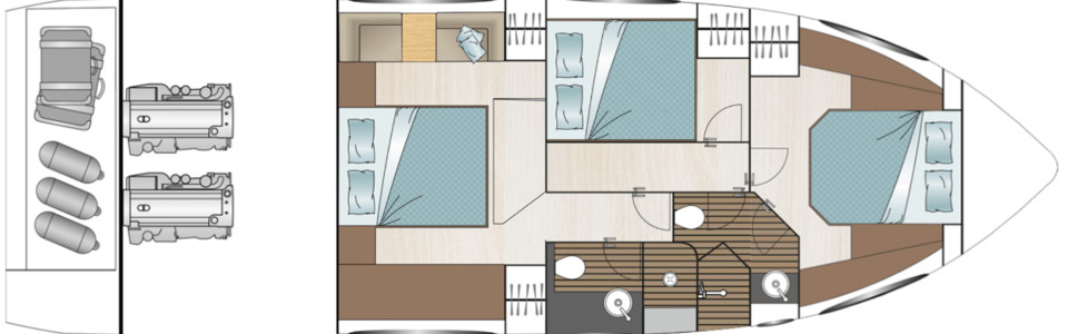 Sealine C530 Cubierta Inferior (Opcional 7)