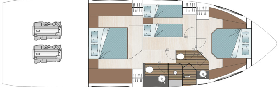 Sealine C530 Cubierta Inferior