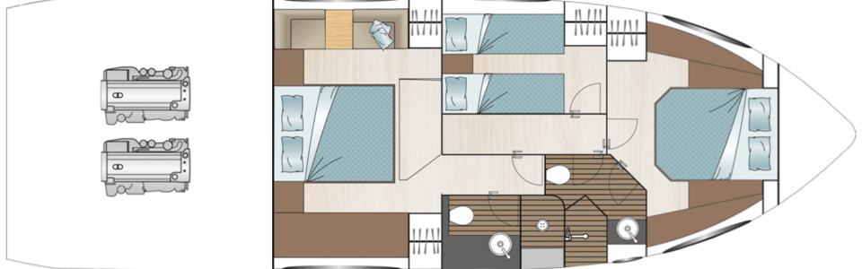 Sealine C530 Cubierta Inferior (Opcional)