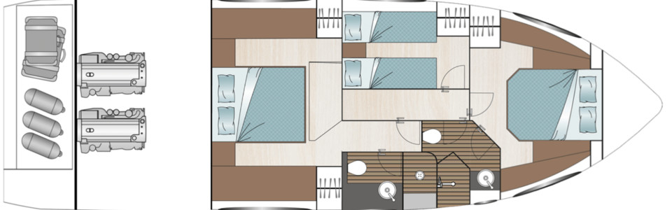 Sealine C530 Cubierta Inferior (Opcional 4)