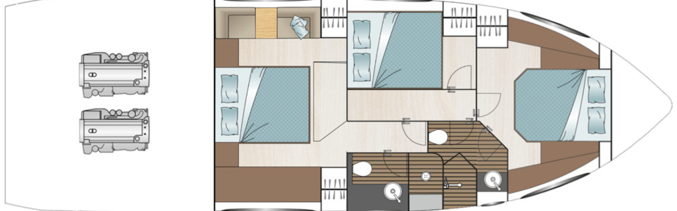 Sealine C530 Cubierta Inferior (Opcional 3)