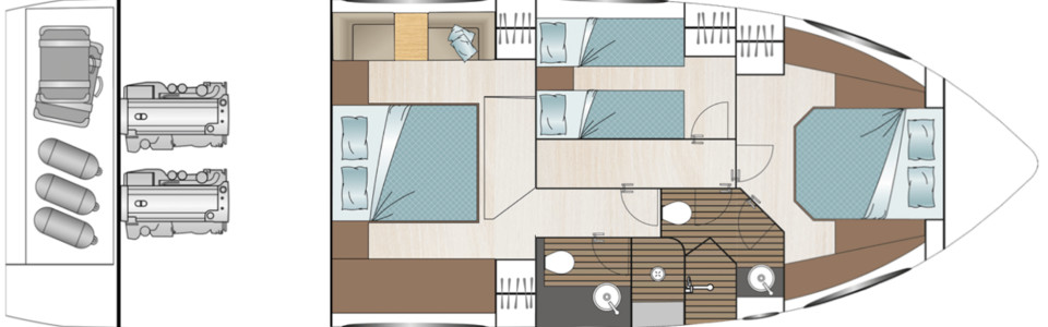 Sealine C530 Cubierta Inferior (Opcional 5)