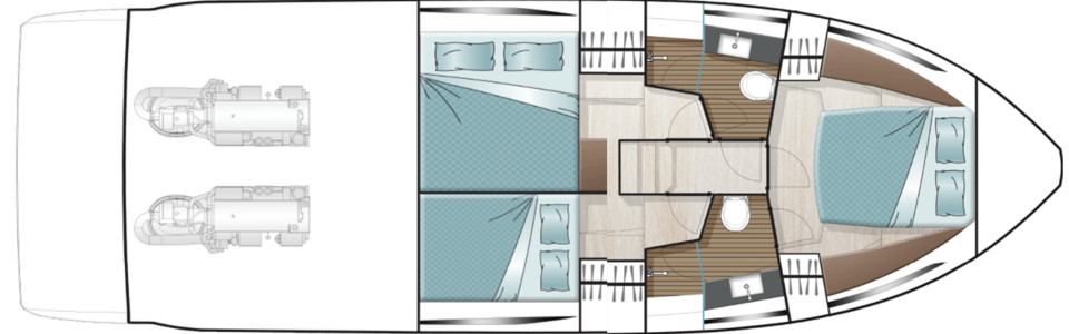 Sealine F430 Pont Inférieur (Option 6)