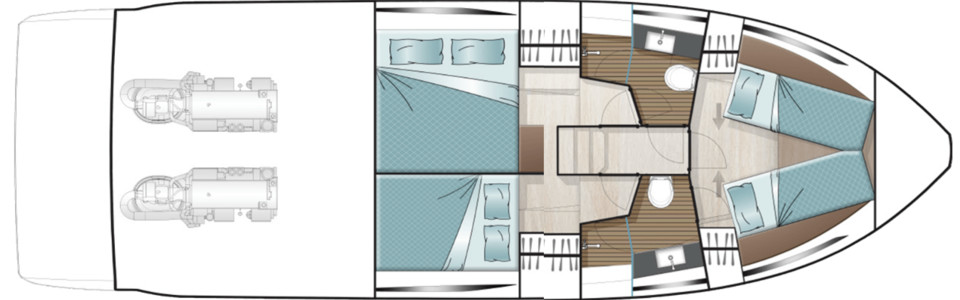 Sealine F430 Pont Inférieur (Option 7)