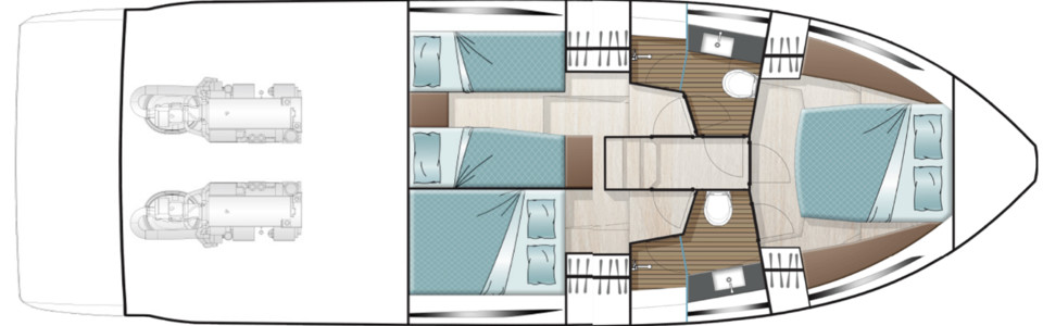 Sealine F430 Pont Inférieur (Option 5)