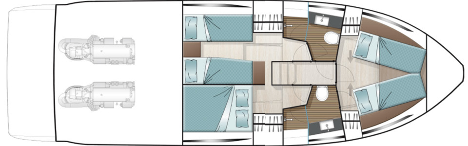 Sealine F430 Pont Inférieur (Option 4)