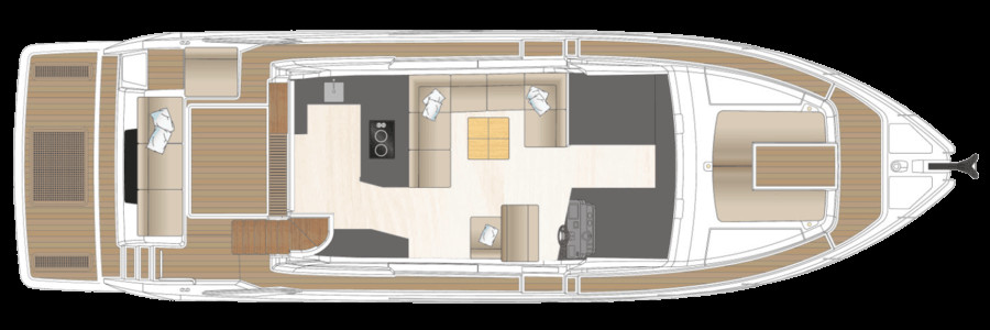Sealine F530 Cubierta Principal