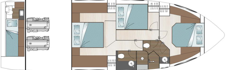 Sealine F530 Cubierta Inferior (Opcional 10)