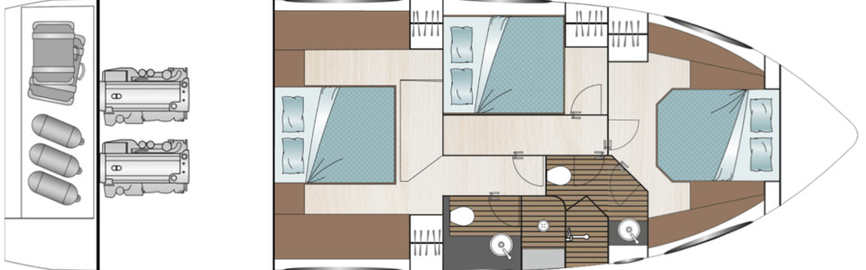 Sealine F530 Cubierta Inferior (Opcional 6)