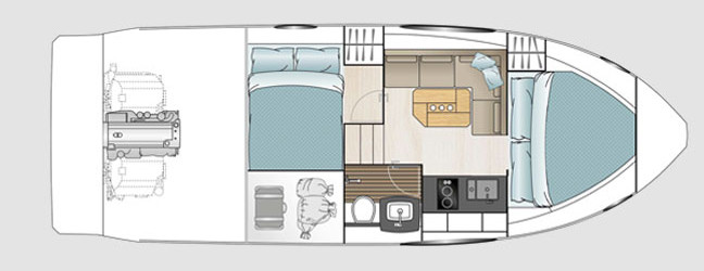 Sealine S330 Pont Inférieur (Option)