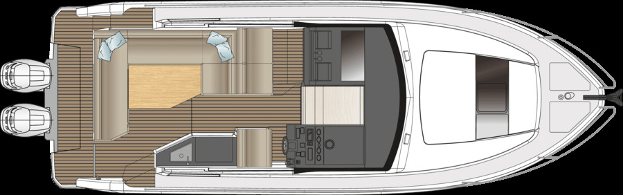 Sealine S330V Hauptdeck