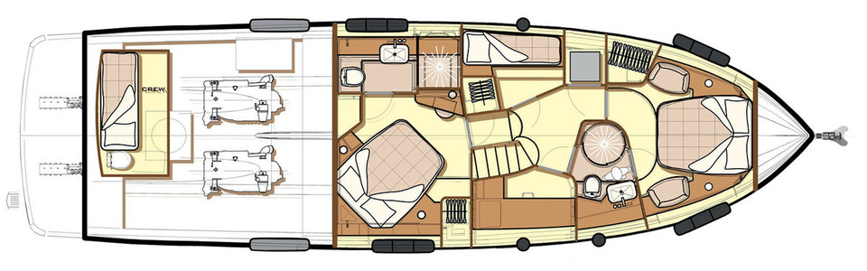 Azimut Magellano 53 Нижняя Палуба