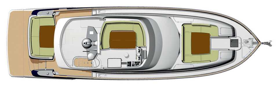 Azimut Magellano 53 Флайбридж Палуба