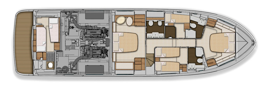 Azimut Magellano 66 Нижняя Палуба