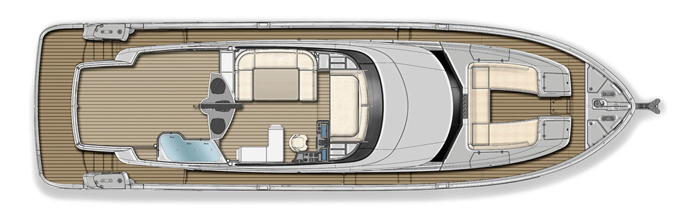 Azimut Magellano 66 Флайбридж Палуба