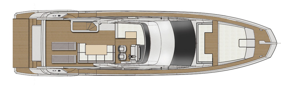 Azimut 66 Флайбридж Палуба