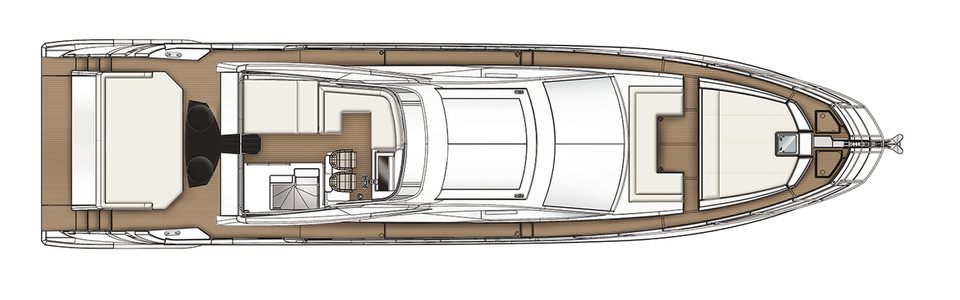 Azimut S7 Спортфлай Палуба
