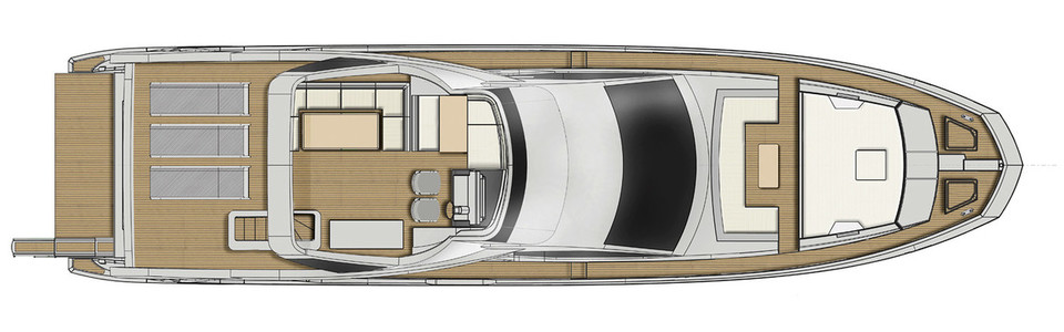 Azimut 72 Флайбридж Палуба
