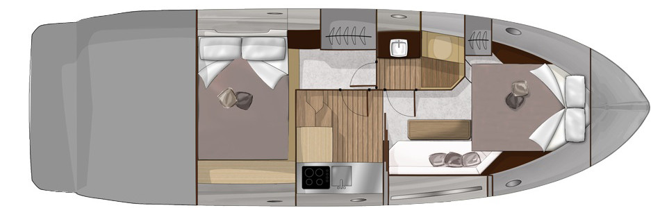 Sessa C 35 Sport Coupe Нижняя Палуба (Опционально)