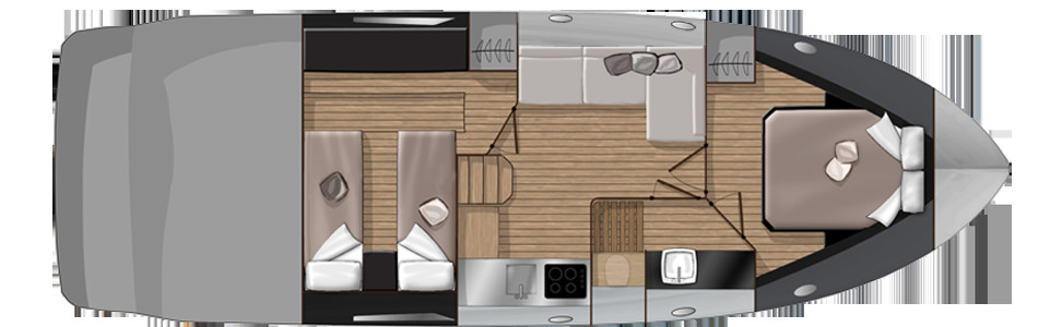 Sessa C 38 Lower Deck