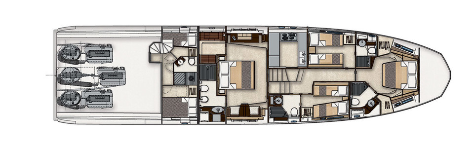 Azimut 77S Lower Deck