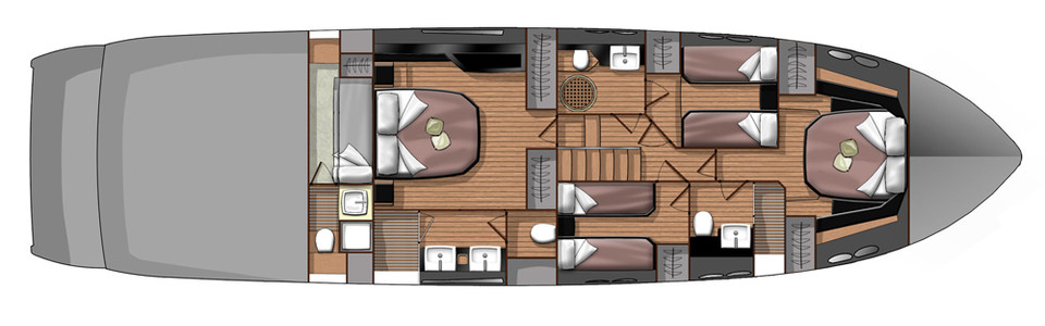 Sessa C 68 Lower Deck