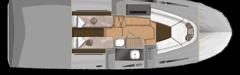 Sessa Key Largo 34 FB Lower Deck