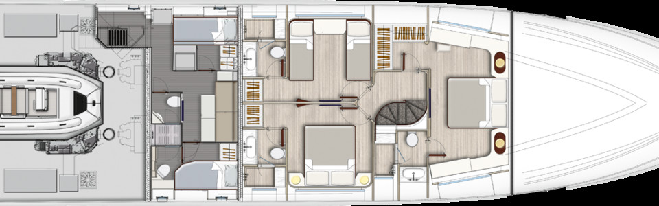 Azimut Grande 27 METRI Нижняя Палуба