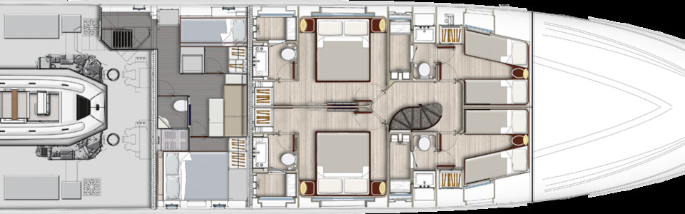 Azimut Grande 27 METRI Нижняя Палуба (Опционально)
