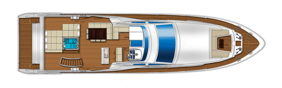 Azimut Grande 30 METRI Cubierta de Flybridge (Opcional 2)