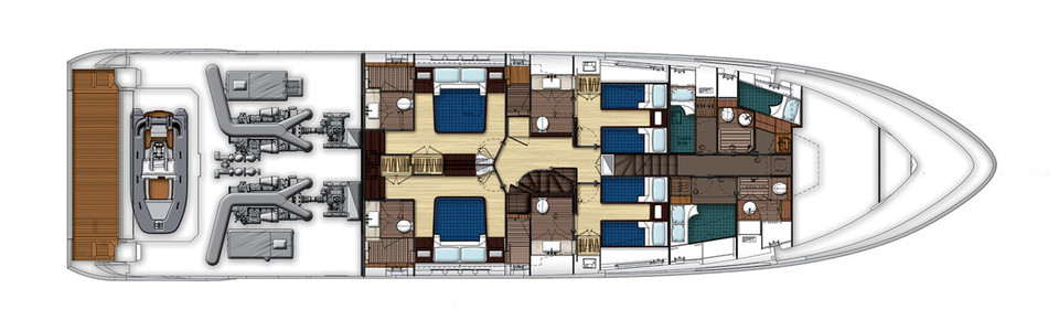 Azimut Grande 30 METRI Lower Deck (Optional)
