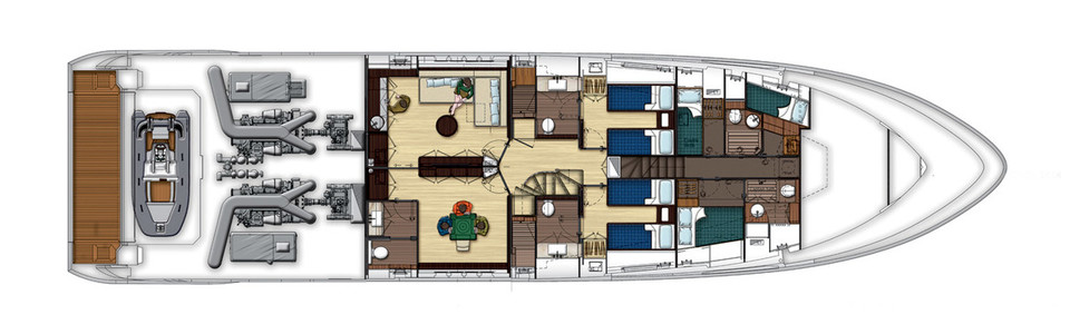 Azimut Grande 30 METRI Pont Inférieur