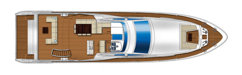 Azimut Grande 30 METRI Pont de Flybridge (Option)