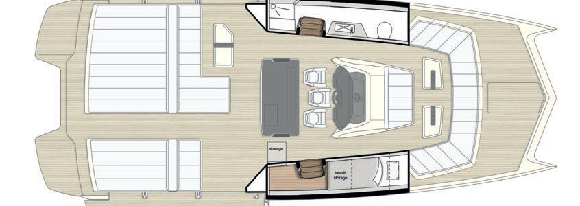 Sunreef 40 Open Power Lower Deck